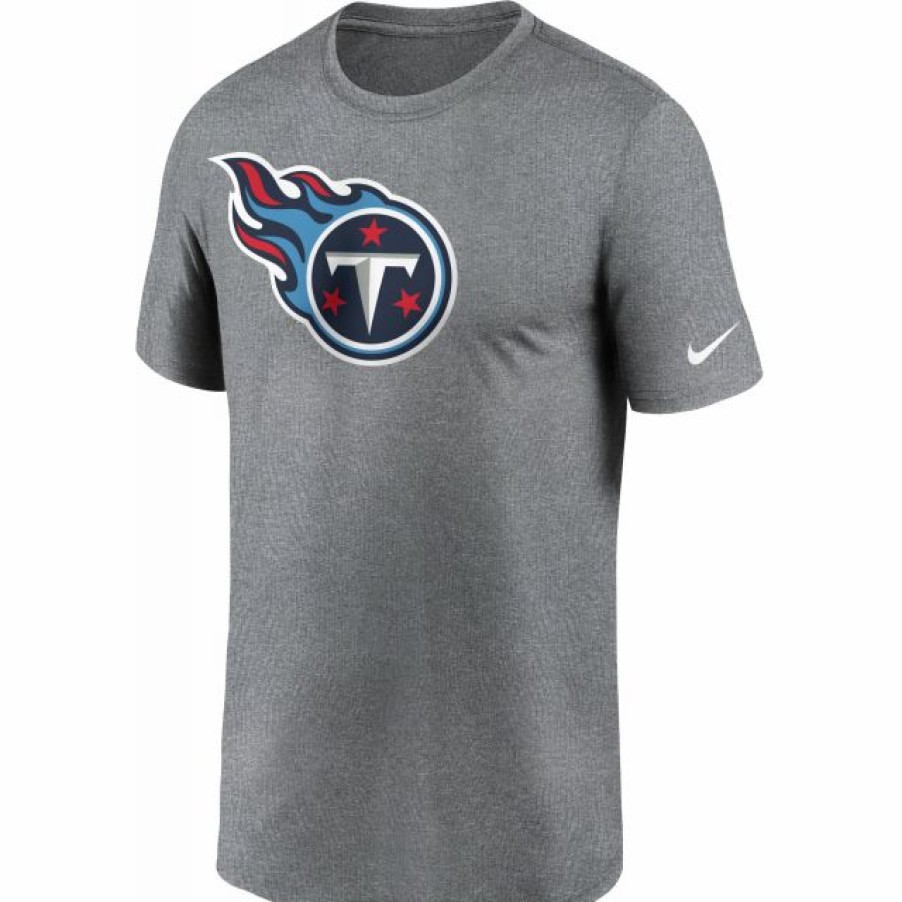 * Fitness Tops | Nike Men'S Tennessee Titans Legend Logo Grey T-Shirt