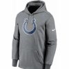 * Fitness Tops | Nike Men'S Indianapolis Colts Sideline Therma-Fit Grey Pullover Hoodie