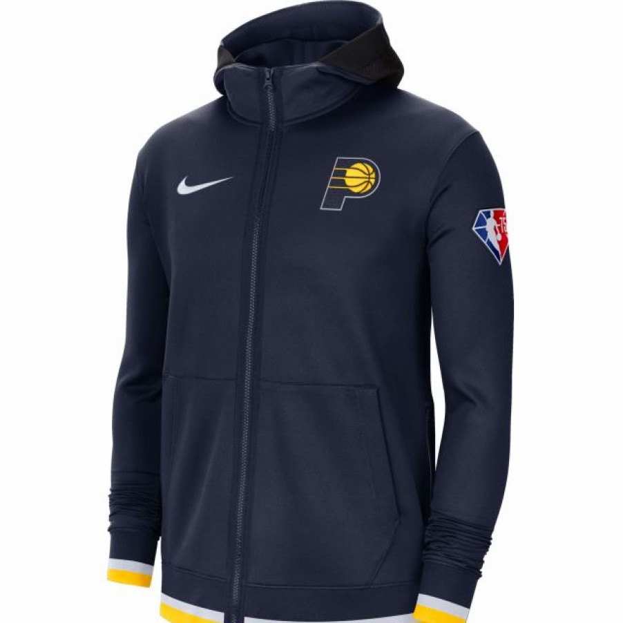 * Fitness Tops | Nike Men'S Indiana Pacers Navy Dri-Fit Hoodie