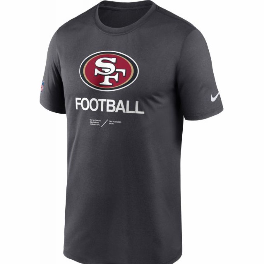 * Fitness Tops | Nike Men'S San Francisco 49Ers Sideline Legend Anthracite T-Shirt