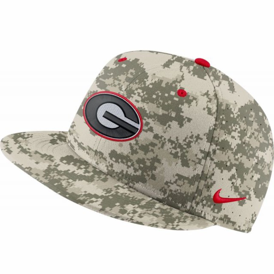 * Headwear | Nike Men'S Georgia Bulldogs Camo Fitted Baseball Hat