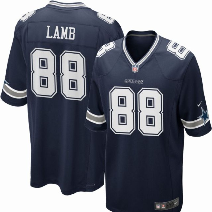 * Fitness Tops | Nike Men'S Dallas Cowboys Ceedee Lamb #88 Navy Game Jersey