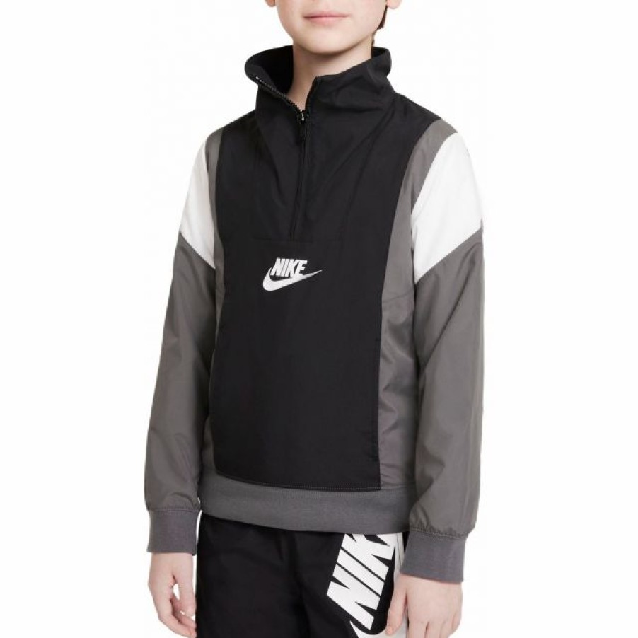 * Outerwear Tops | Nike Boys' Sportswear Amplify Zip Woven Pullover